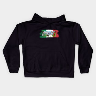 MIRAMARE CASTLE - Trieste Italy with Flag Kids Hoodie